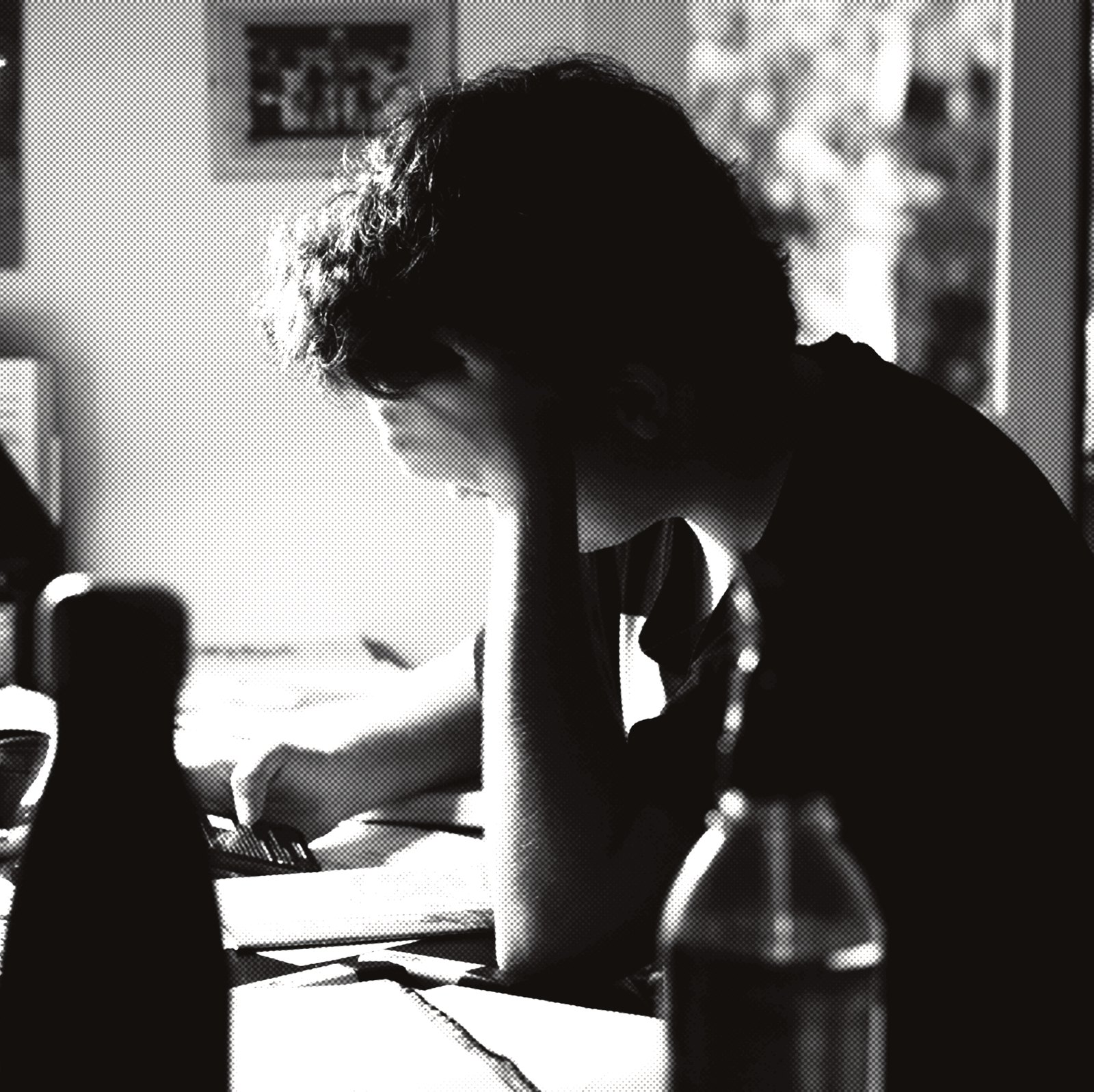 A student working at a desk